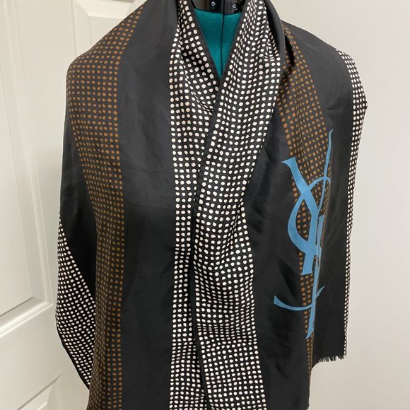Saint Laurent 100% Silk Scarf - Picture 3 of 4